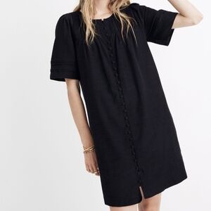 Madewell Pleated Button-Front Shift Dress